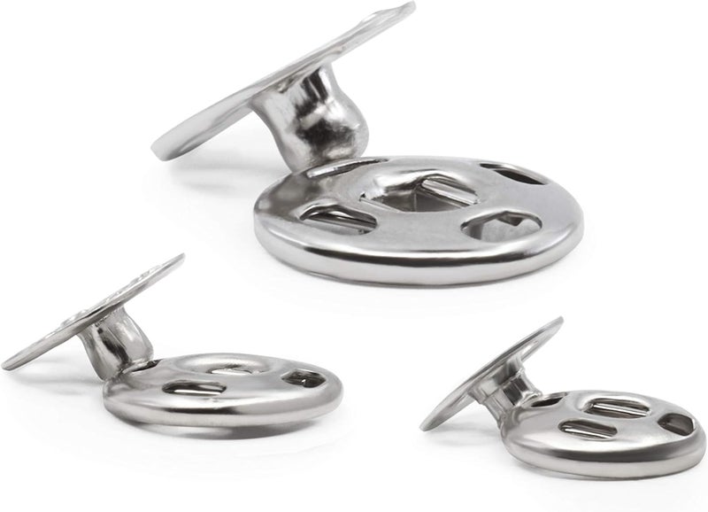 Dritz 81-65 Sew-On Snaps, Size 1/0, 2/0 & 4/0, Nickel-Plated Brass, 36 Count - Image 3